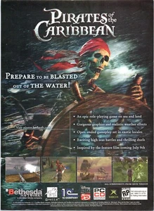2003 Disney’s Pirates Of The Caribbean Movie Video Game Print Ad  - Picture 1 of 1