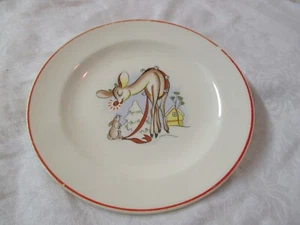 Vintage R.L.M. Child's Plate Rudolph the Red Nosed Reindeer - Picture 1 of 4