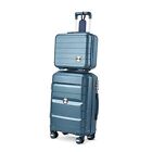 Somago 20" Carry On Luggage and 14" Mini Cosmetic 2-Piece Set (14/20) Ice Blue
