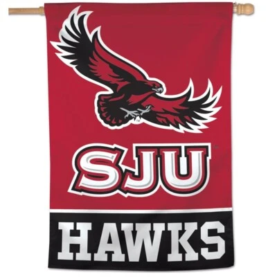 Saint Joseph's University SJU Hawks Vertical Wincraft Exterior Bandera 28"'X40" Regalo Foto 1 de 4