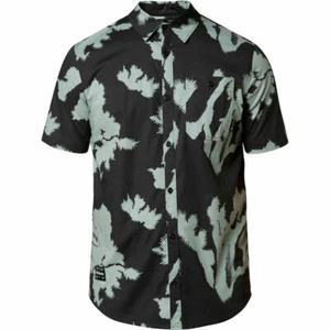 Taglia L - Camicia Uomo Manica Corta Fox Greenhorn Woven Black Vintage Nero - Picture 1 of 4