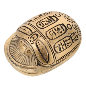 Creative Egyptian Scarab Beetle Figurine Collectible Resin Sculpture Statue - Afbeelding 1 van 12