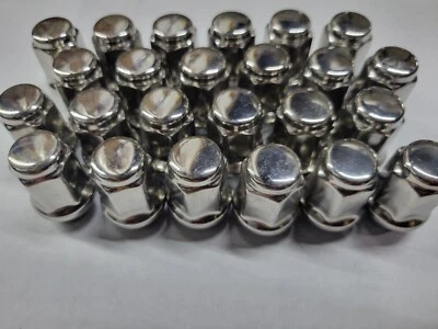 24 Pc 7/16-20 Stainless Bulge Acorn Lug Nuts For Chevy GMC Blazer K10 K5 V1500 - Image 1 of 3