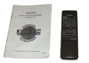 Finlandia Remote Control for a V/WHSLY1/A VCR & Instruction Manual Free Post - Picture 1 of 4