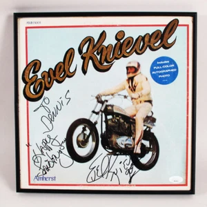 Evel Knievel Signed Promo Record Album - COA JSA - Picture 1 of 4