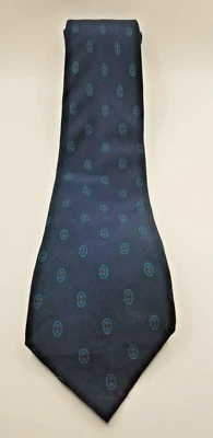 Corbata de seda para hombre Neiman Marcus hecha en Italia azul diseño clásico 100 % seda 1 Foto 1 de 3