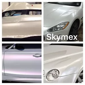 Pearlescent White Pearl Vinyl Wrap Sheet Car Wrap Vinyl Wrapping Gloss matte - Picture 1 of 60