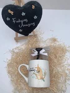 Mothers Day /Birthday Beautiful Kangaroo Love You Mummy Gift Mug + Fudge Set - Picture 1 of 2