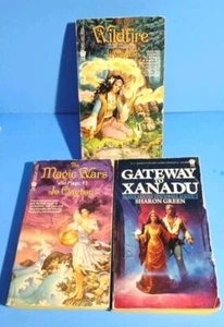 Lot 3 DAW Books - Wildfire - The Magic Wars - Gateway To Xanadu - Vintage - Picture 1 of 11