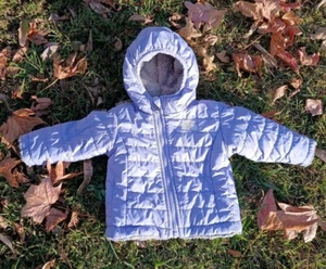 The North Face Baby 3-6 Monate Lavendar/Grau Puffer Mossbud Kapuze Wendemantel - Bild 1 von 17