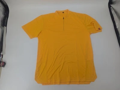 Camisa polo masculina McDonalds grande 1/4 zíper amarela colarinho de funcionário manga curta - Imagem 1 de 4