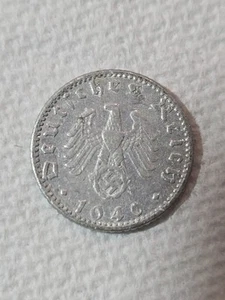 Segunda Guerra Mundial ALEMANIA. MONEDA DE 50 Reich Pfennig 1939 en muy buen estado de circulación. - Imagen 1 de 2
