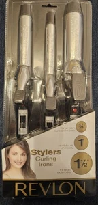 Revlon Stylers Curling Irons 3 Pack RV278PK4C Vintage 3/4", 1", 1 1/2" Sizes - Picture 1 of 4