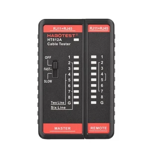 Tester de Cables RJ45 RJ12 RJ11 RJ9 Habotest HT812A – Red LAN Preciso Portátil - Photo 1/10