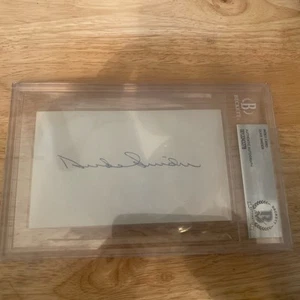 Duke Snider Signed 3X5 Index Card Beckett Certified - Picture 1 of 3