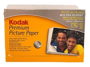 Kodak Premium Picture Paper 10x15cm (4x6") Box 75 Sheets Ultra Gloss/Sealed - Picture 1 of 2