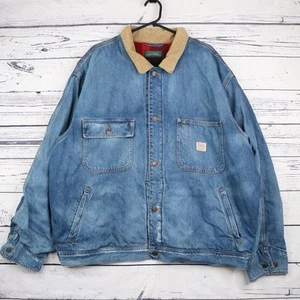 Polo Ralph Lauren Country Denim Utility Jacket Mens 2XL 3XL RRL Style Chore - Picture 1 of 22