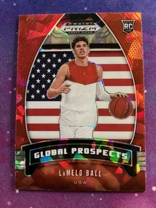 LaMelo Ball 2020 Prizm Draft Picks Global Prospects Rookie Red Cracked Ice #98 - Bild 1 von 2