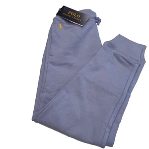 NWT Polo Ralph Lauren Unisex Kids Fleece Sweatpants Light Blue Pockets Sz 6 - Picture 1 of 12