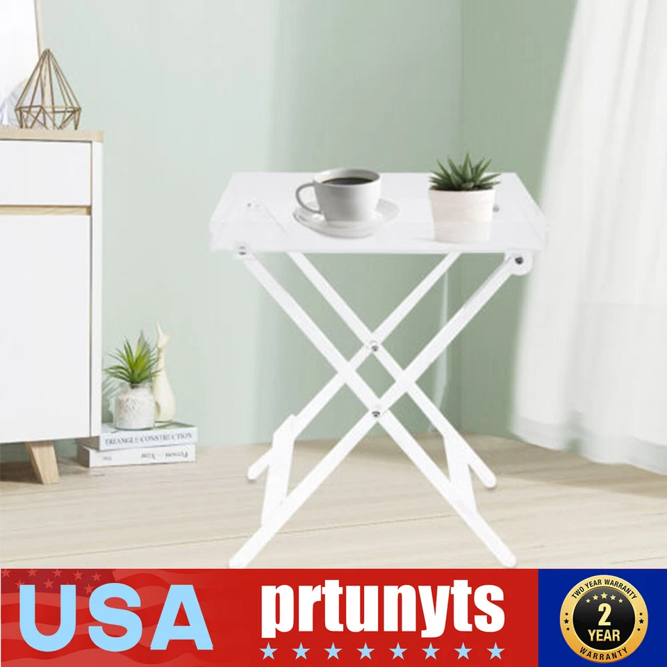 Clear Plastic Acrylic Foldable Table TV Snack Tray Living room Coffee Tea Table - Изображение 1 из 1