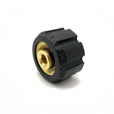 KIAM PRODUCTS Conector de acoplamiento de tornillo hembra M22 hembra de 22 mm roscado a 1/4" hembra lavadora a presión