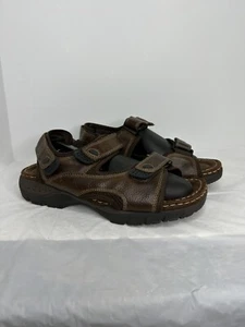 Earth Spirit Leather Sandals Women Size 10 Brown Chunky Adjustable Cushioned - Picture 1 of 10