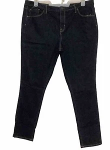 Pantalones de mezclilla Mossimo talla 18 R para mujer tiro medio curvilíneos ajustados azul lavado oscuro - Imagen 1 de 22