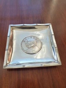 1920 Chinese China Fat Man Dollar Coin LM-77 Sterling Silver Dish Bowl 79.4g - Picture 1 of 17