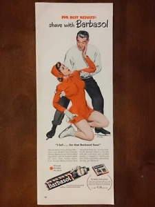 1948 Vintage Barbasol shave print ad. Unique art. Ice Skating - Picture 1 of 1