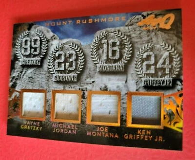 Michael Jordan GAME USED JERSEY CARD #d4/9 Ken Griffey JOE MONTANA Wayne Gretzky - Image 1 of 2