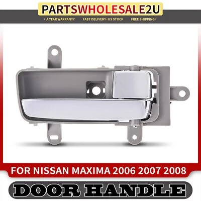 Manija de puerta interior cromada gris delantera o trasera derecha para Nissan Máxima 2006-2008 Foto 1 de 4