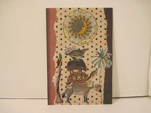 animal stack Original Collage 4 x 6 in. art Outsider Surreal low brow naïve dada - Picture 1 of 5