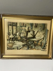 Vintage 1968 Anton Pieck 3D Diorama Art D.A.C., The Printing Press - Picture 1 of 6