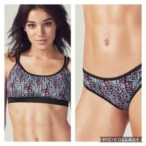 Fabletics NWT Dash flecked multicolor bikini 2 pc swimsuit Size XL - Picture 1 of 10