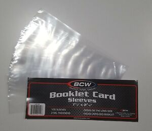 10 x loose BCW Horizontal Booklet card sleeves (7-3/8" x 2-11/16")