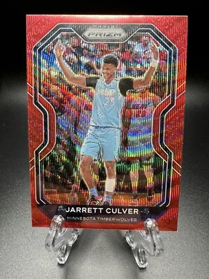 2020-21 Panini Prizm Jarrett Culver Red Wave Prizm #238 Timberwolves  - Image 1 of 2