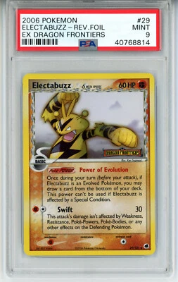 2006 POKEMON EX DRAGON FRONTIERS ELECTABUZZ #29 REVERSE PSA 9 MINT #40768814 - Image 1 of 2