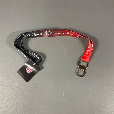Atlanta Falcons Keychain Lanyard with Bottle Opener Clip NFL Footbal Black Red Cover
