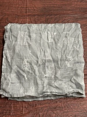 Aden + Anais Essentials Gray Woodland Animals Swaddle Blanket Viscose Fox Owl - Image 1 of 3
