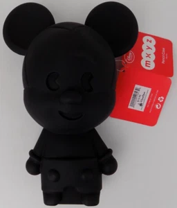 Disney Parks MXYZ Black Mickey Mouse Zipper Pencil Case Soft Rubber New - Picture 1 of 9