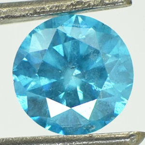 Round Shaped Diamond Loose Fancy Blue Color Certified Enhanced 1.42 Carat SI2 - Picture 1 of 10