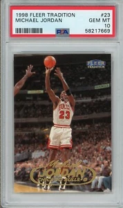 1998 Fleer Tradition #23 Michael Jordan PSA GEM 10 - Picture 1 of 2
