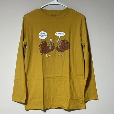 Boys Long Sleeve Thanksgiving T-shirt Size XXL (16). NWT! Fall, Humor, Casual - Image 1 of 4