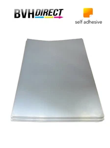 Silky silver Self adhesive A4 inkjet printing photo paper PET film 20 Sheets - Picture 1 of 2