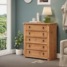 Corona Chest of Drawers 5 Drawer Rustic Mexican Solid Pine by Mercers Furniture