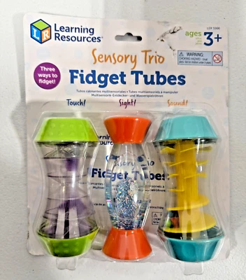 Tubos inquietos trío sensorial de recursos de aprendizaje, 3 piezas. (Caja dañada) Foto 1 de 2