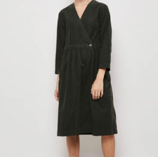 🦔🌵🐿🌳🦔 Gorman Anywhere Wrap Bush Green Cotton Babycord  Dress AUS 10/12 