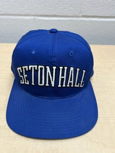 VTG STARTER Snapback Hat Seton Hall Arch Spell Out White Tag University - Picture 1 of 10
