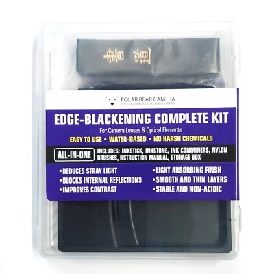 POLAR BEAR CAMERA Kit vernice inchiostro annerimento bordo obiettivo fotocamera restauro