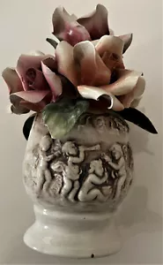 Capodimonte PORZELLAN Rose Vase - Bild 1 von 6
